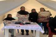 برپایی غرفه عفاف و حجاب و ایستگاه سلامت در شهرستان آرادان